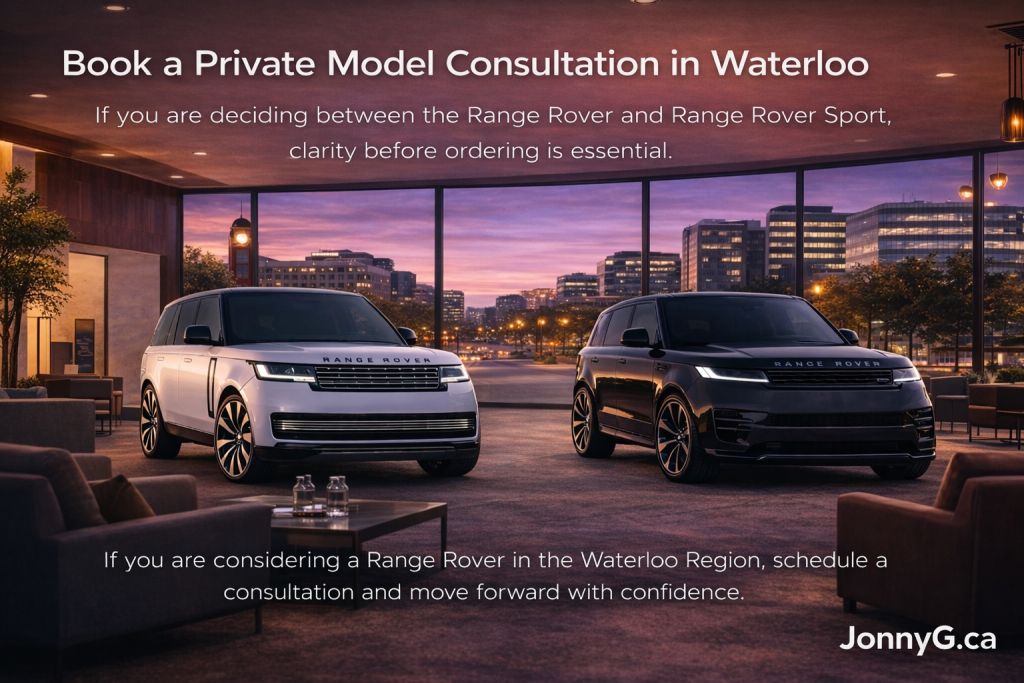 Private Range Rover Model Consultation in Waterloo